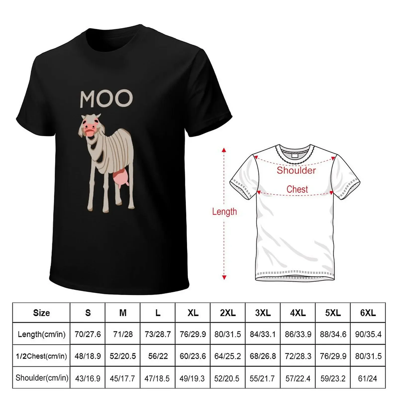 Milky White - Moo T-shirt anime clothes cute tops men clothing