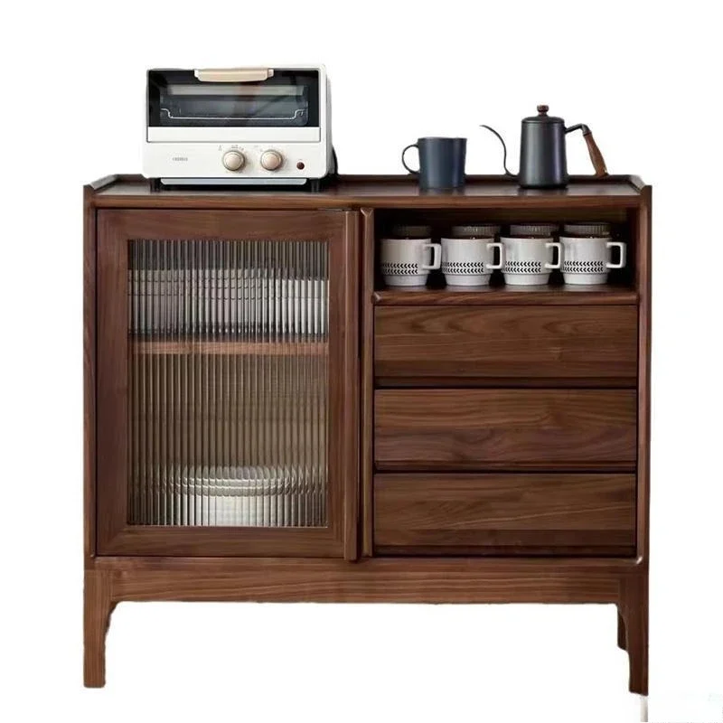 

Solid wood dining side cabinet Modern simple living room Home tea dining room Locker