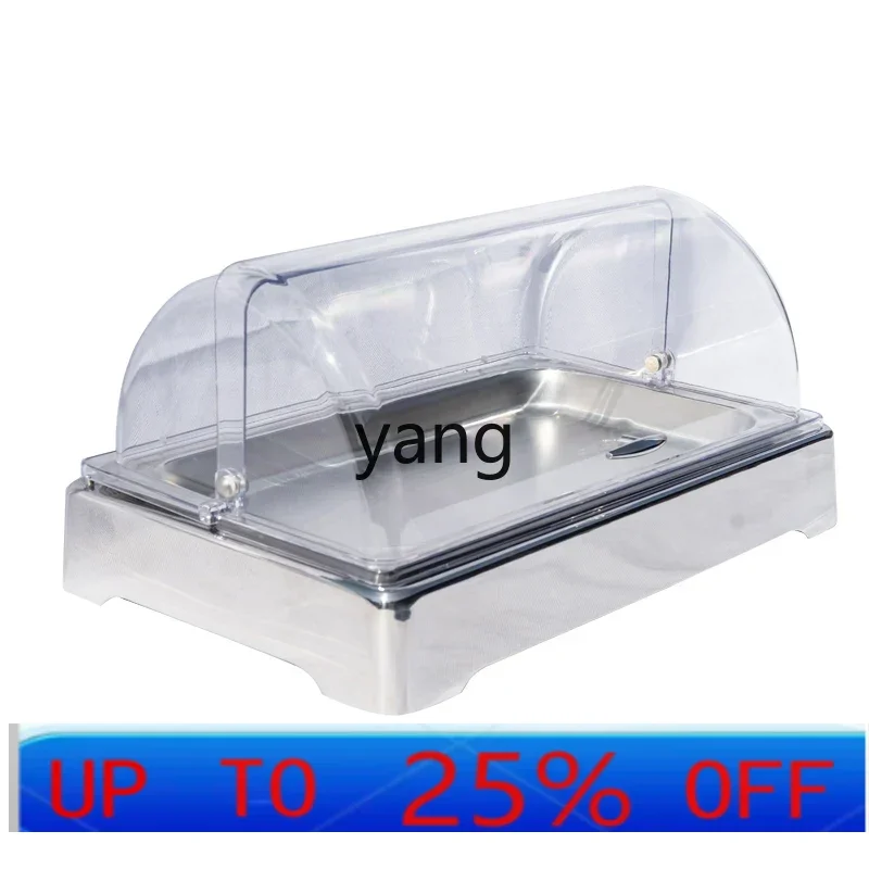 YJQ  stainless steel self-service visual transparent clamshell hotel breakfast insulation furnace