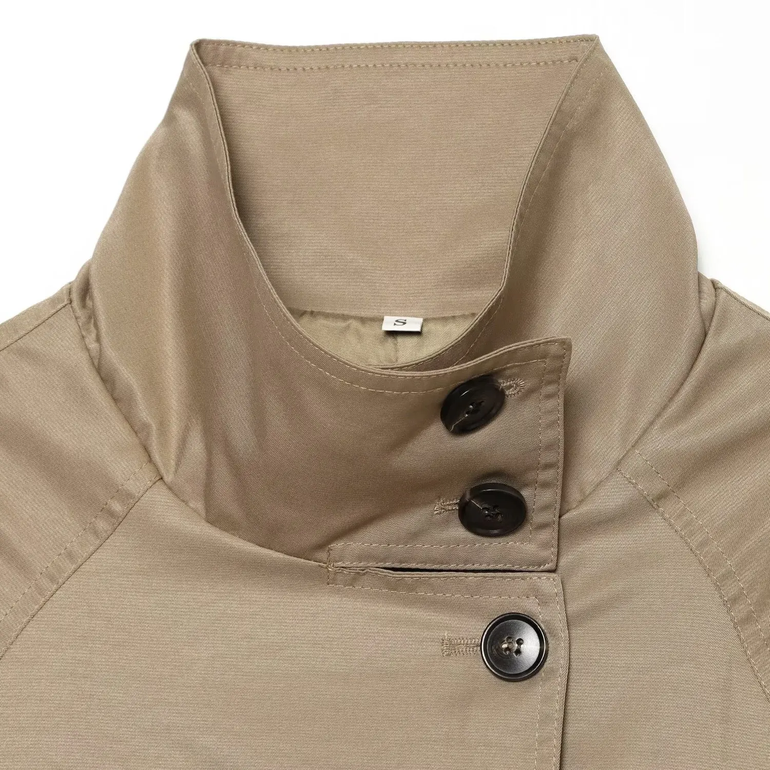 JNLEAOG Fashionable Short Coat Jacket Women's Autumn New Style Versatile Design with Belt Standard Fit European Style Polyester