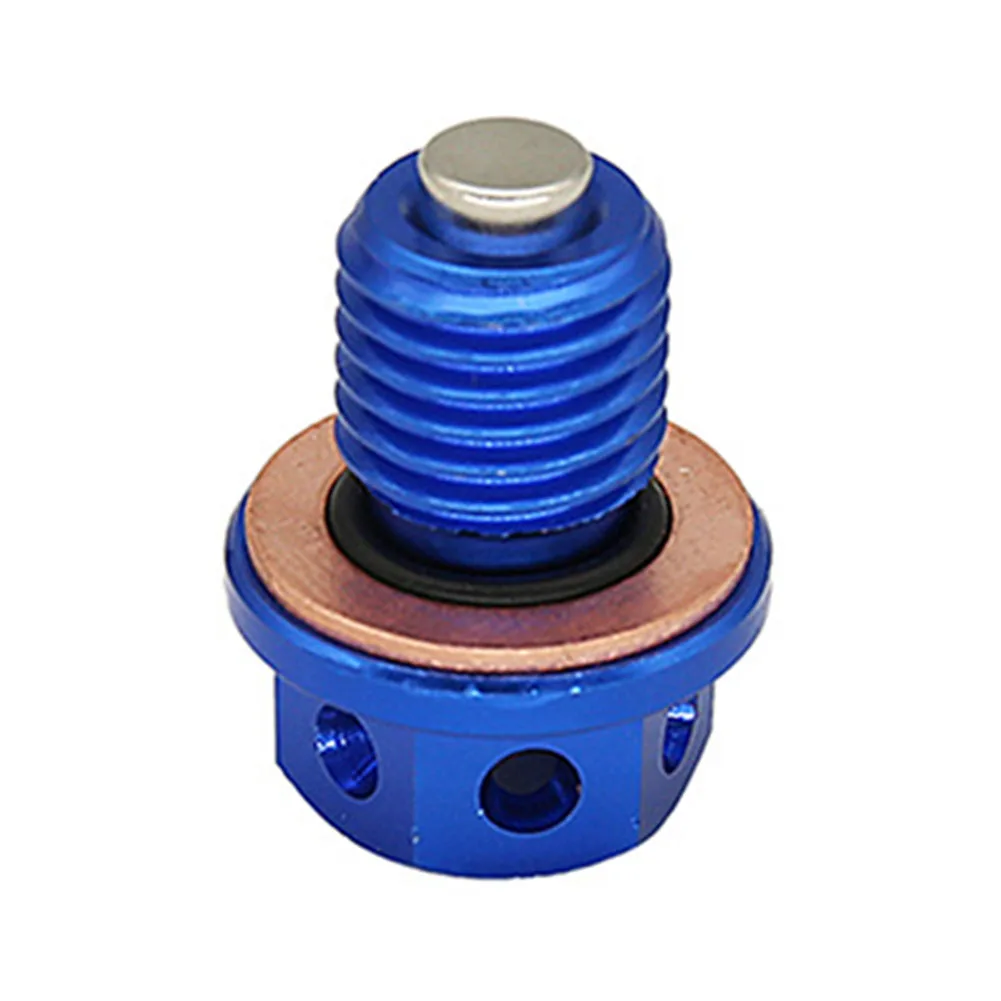 Magnetic Oil Drain Nut Black Engine Oil Drain Easy Installation System Efficient Oil Maintenance Engine Maintenance For Moped