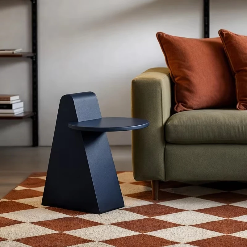 Geometric sculpture side table, modern triangular dome decoration coffee table, suitable for family hotels