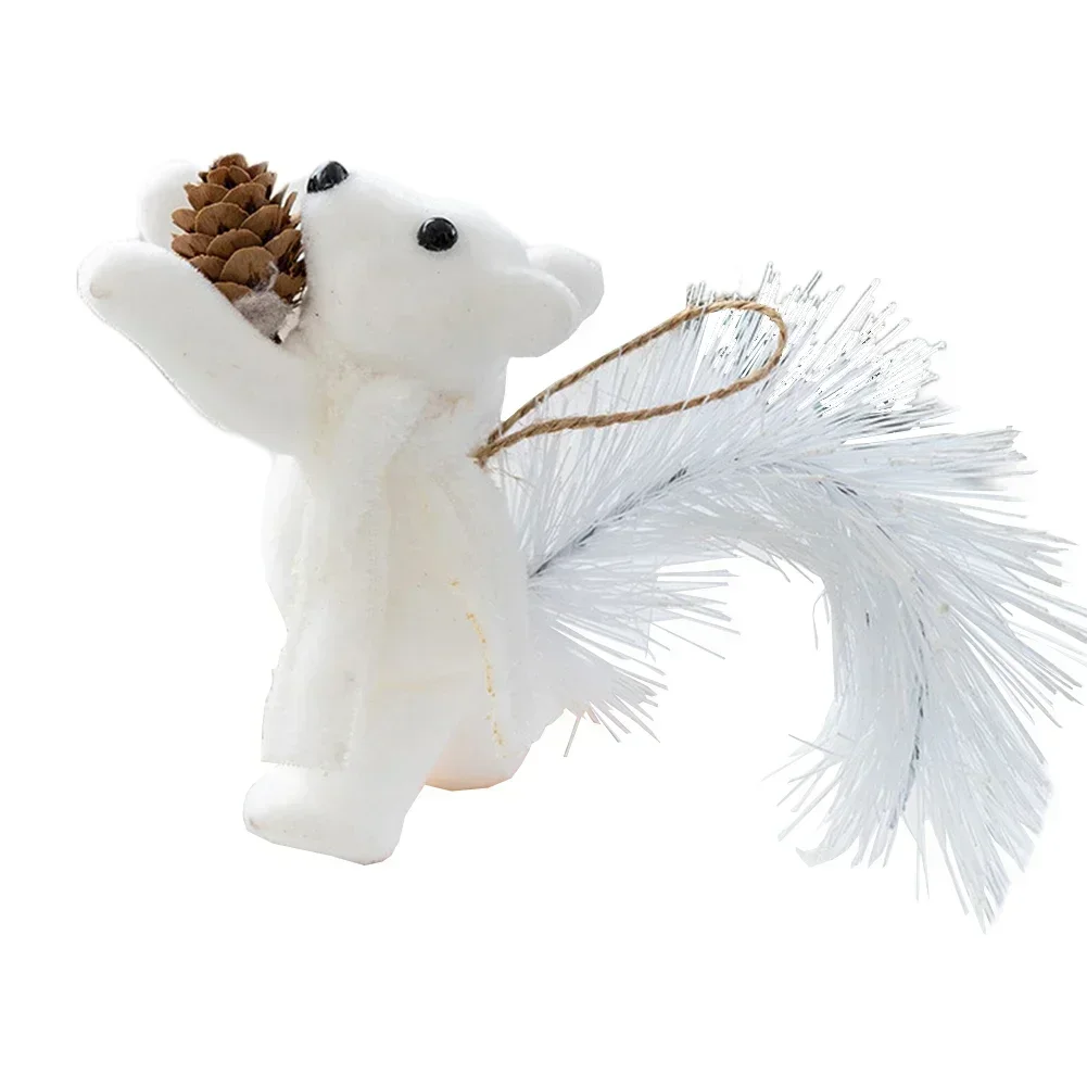 Simulation Squirrel Ornament Christmas Tree Decor Christmas Tree Foam Squirrel Hanging Decor Multiple Occasions Use