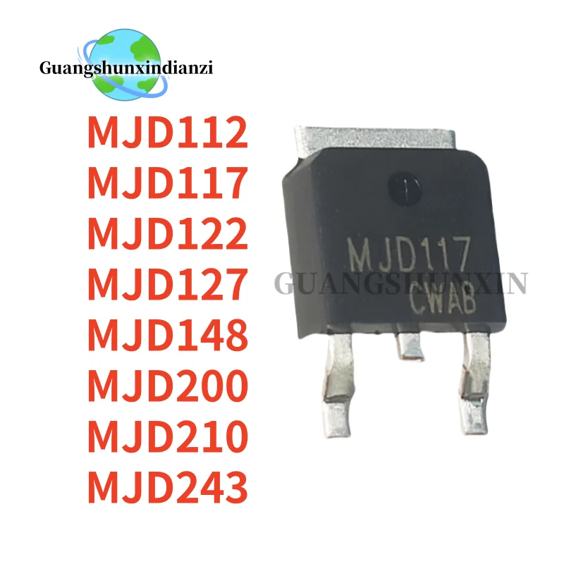 10PCS 100% New MJD210 MJD200 MJD117 MJD148 MJD127 MJD243 MJD122 MJD112 TO-252 In Stock