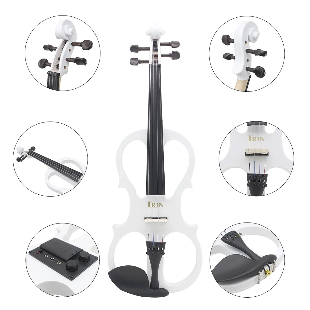 Professional 4/4 Electric Violin Maple Body Electro Violin Silent Fiddle With Case Cable Headphone Violin Parts & Accessories