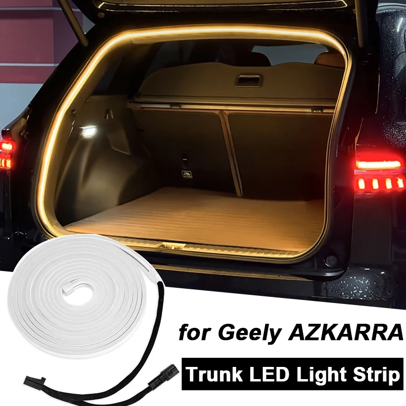 Faixa de luz LED para porta-malas traseiro de carro Faixa de lâmpada decorativa para atmosfera para Geely AZKARRA