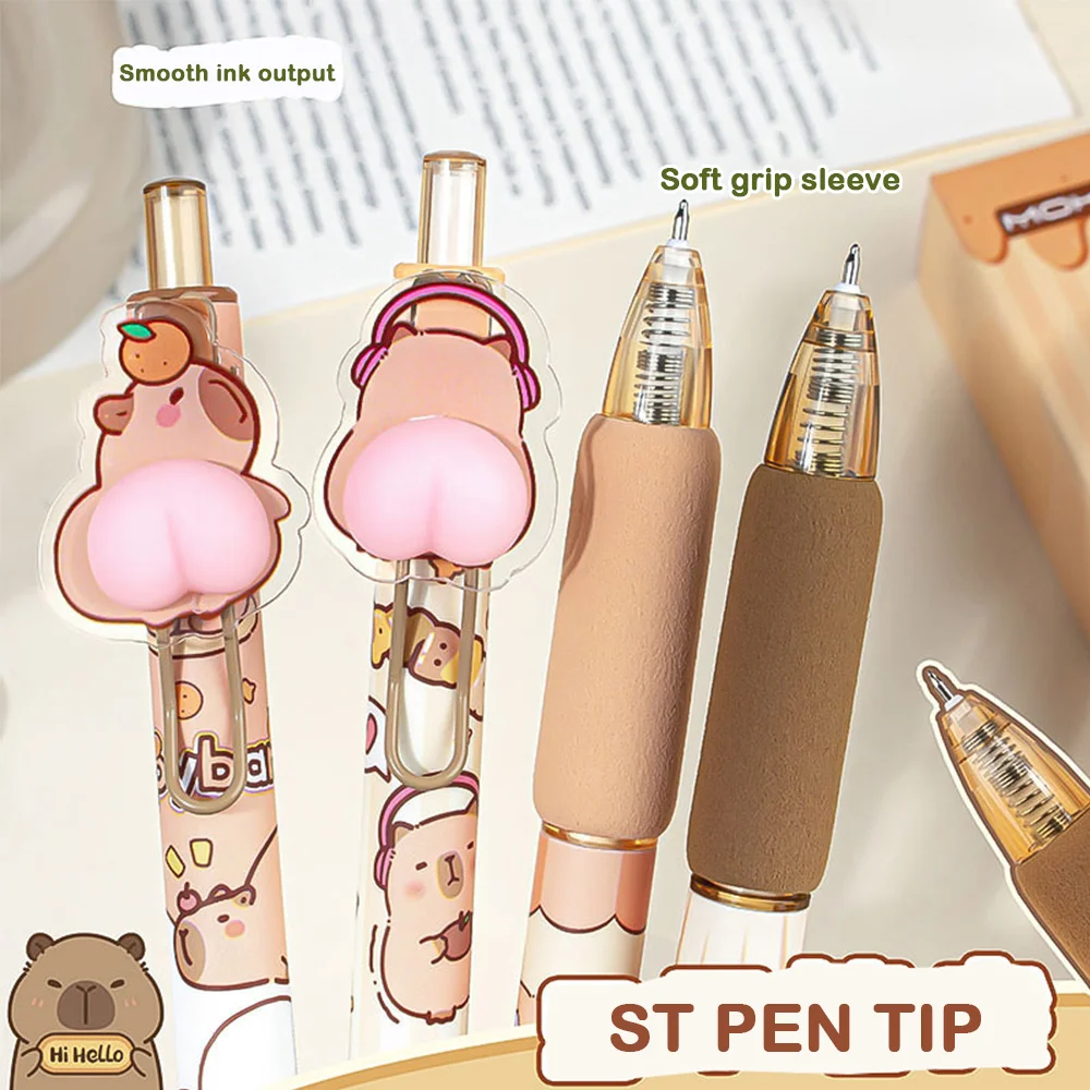 

Funny Butt Capybara Gel Pen Cartoon Panda Water Pen Quick-drying 0.5mm Press Pens Students Stationery Writing Supplies