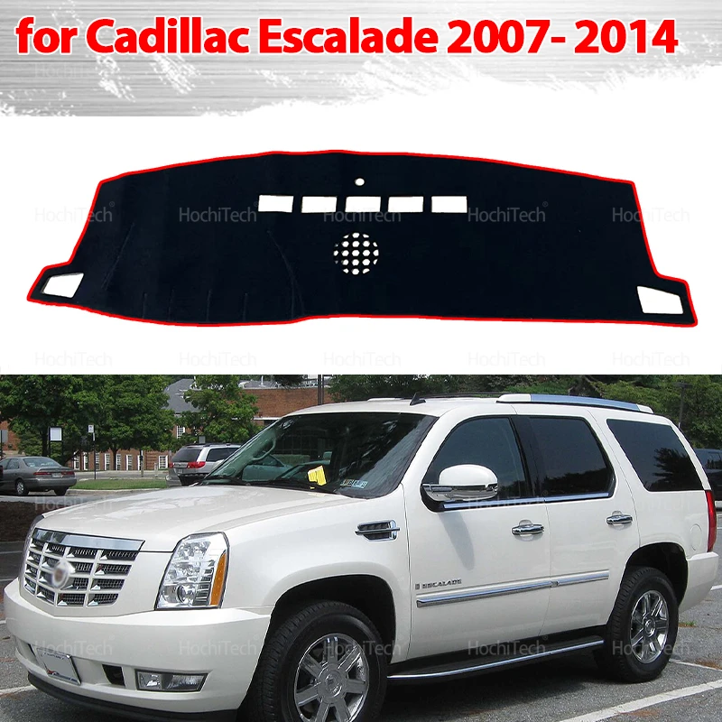 Cubierta para salpicadero de coche, alfombrilla para tablero Cadillac Escalade 2007- 2014, cojín para sombrilla, protector solar antideslizante, accesorios Anti-UV