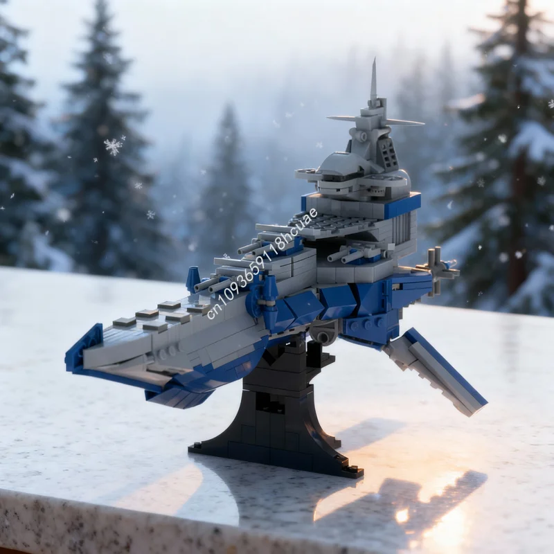 

771pcs MOC Skies Arcadia The Delphinus Games Model Building Blocks Architecture DIY Creative Education Toy Christmas Gift Idea