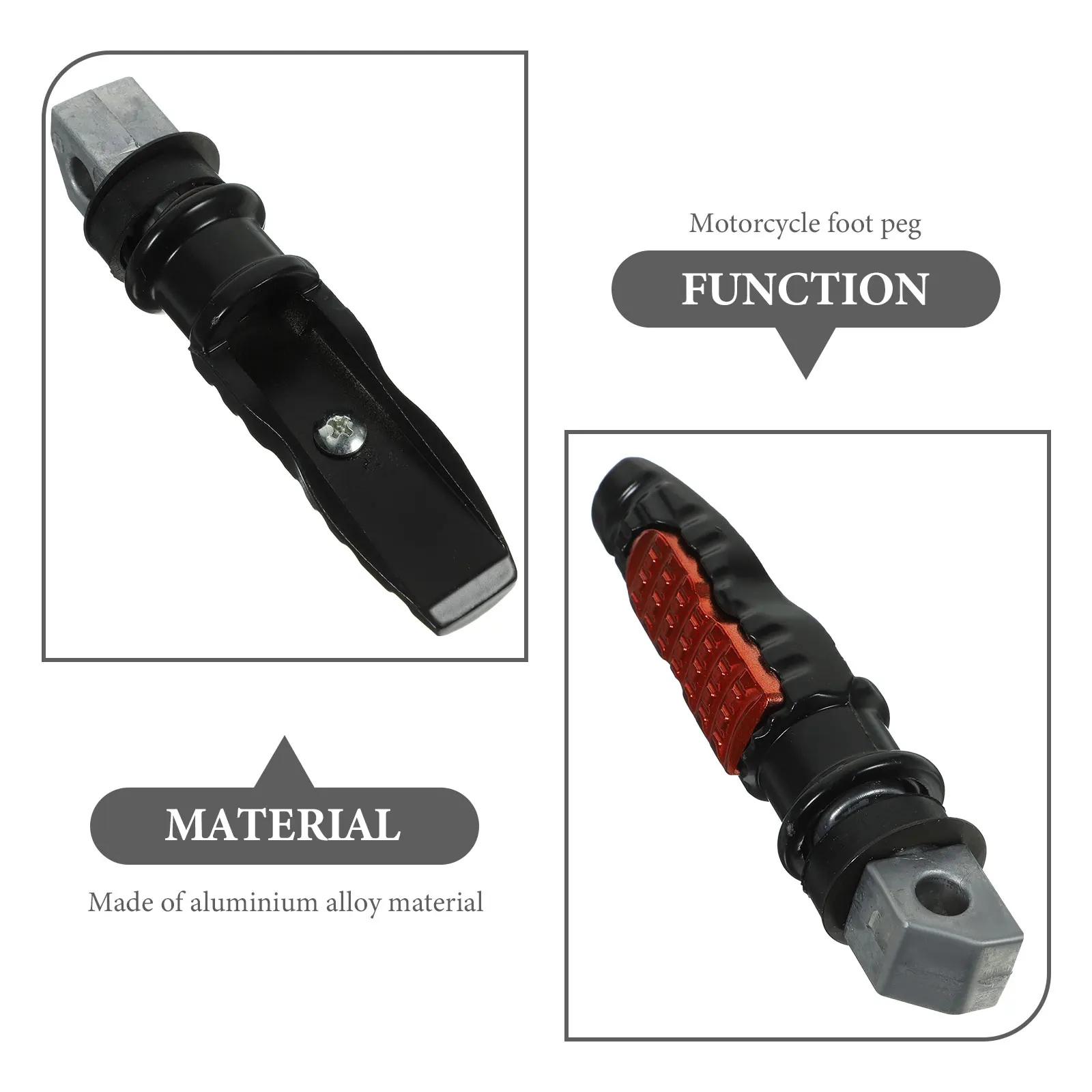

2 Pcs Rear Foot Accessories Motorcycle Support Rest Fold Footpeg Pegs Aluminum Alloy Motorbike Child