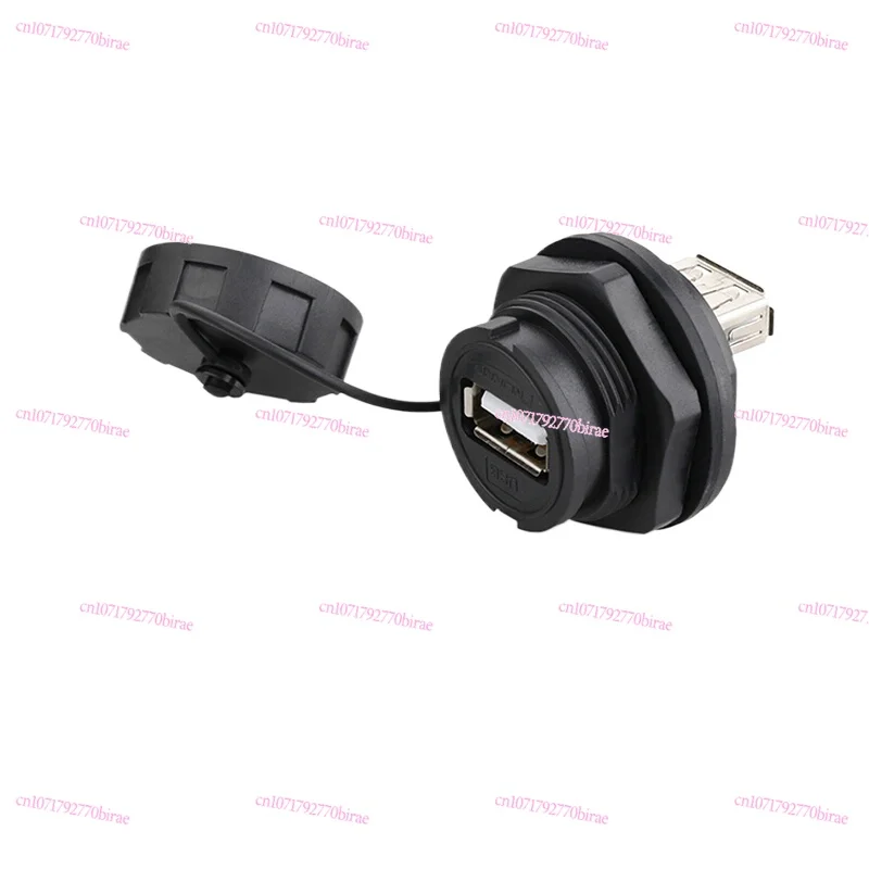 

YU-USB2.0 Waterproof Usb Female Seat, Industrial Male Female Head Transfer Data Connector Can Add Extension Cable