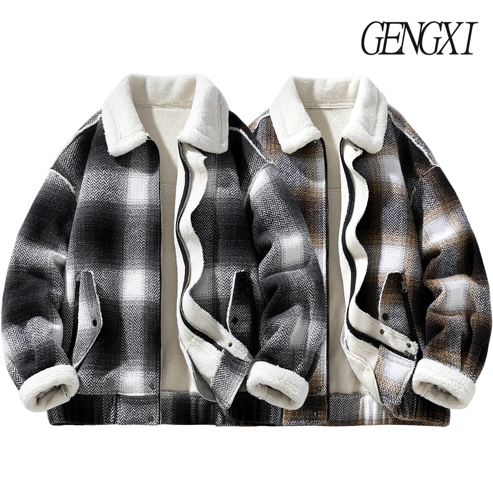 

Winter New Arrival: Colour-Blocked Men's Notched Lapel Wool Coat British Style Windproof & Warm Fleece-Lined, Thickened Coat