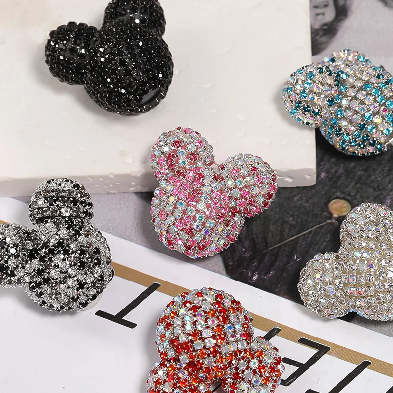 ST22 1Pcs 28*32 mm Bear Cartoon Mouse Pen Beads Acrylic Beads DIY Phone Chain Bead Jewelry Cute Accessories Loose Beads Gifts