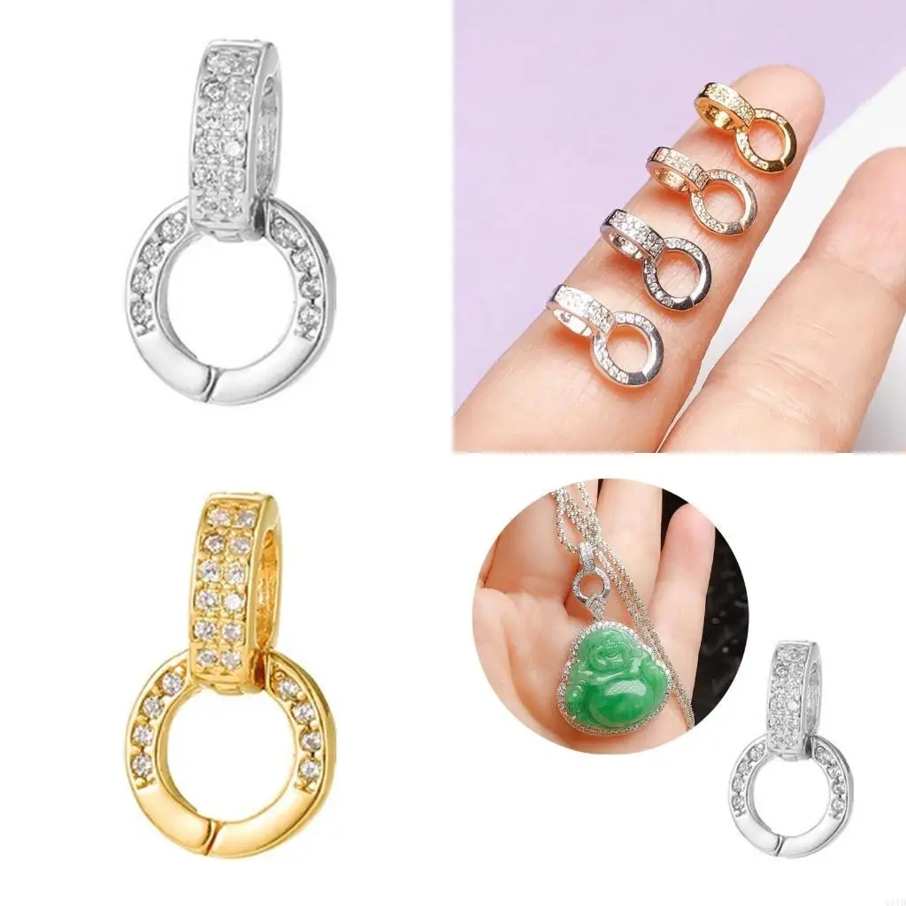 

Elegant Copper and Cubic Zirconia Connector Clasp Enhancer Clasp Jewelry Findings Jewelry Clasps for Jewelry Making