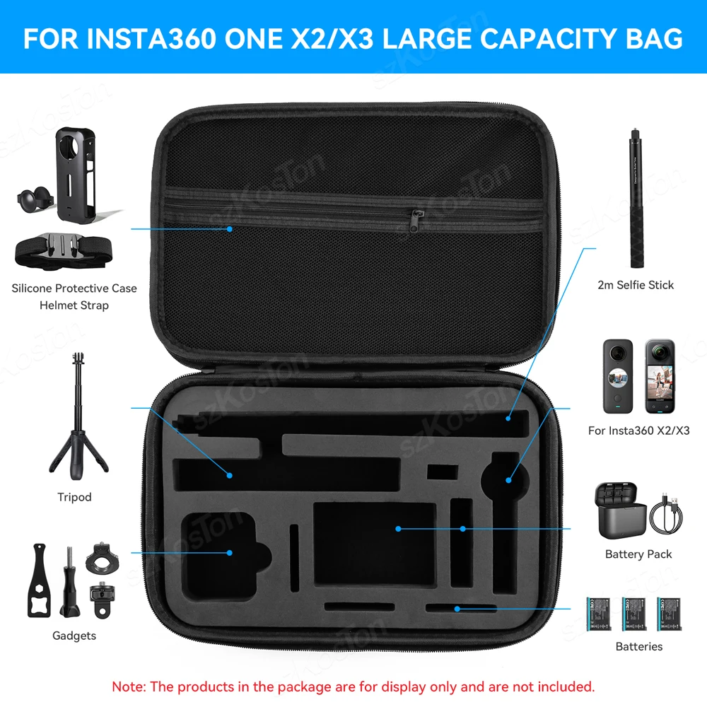 Storage Case For Insta360 X4 X3 X2 Carrying Case Portable Bag Handbag Protective Storage Case For Insta 360 X2 X3 X4 Accessories