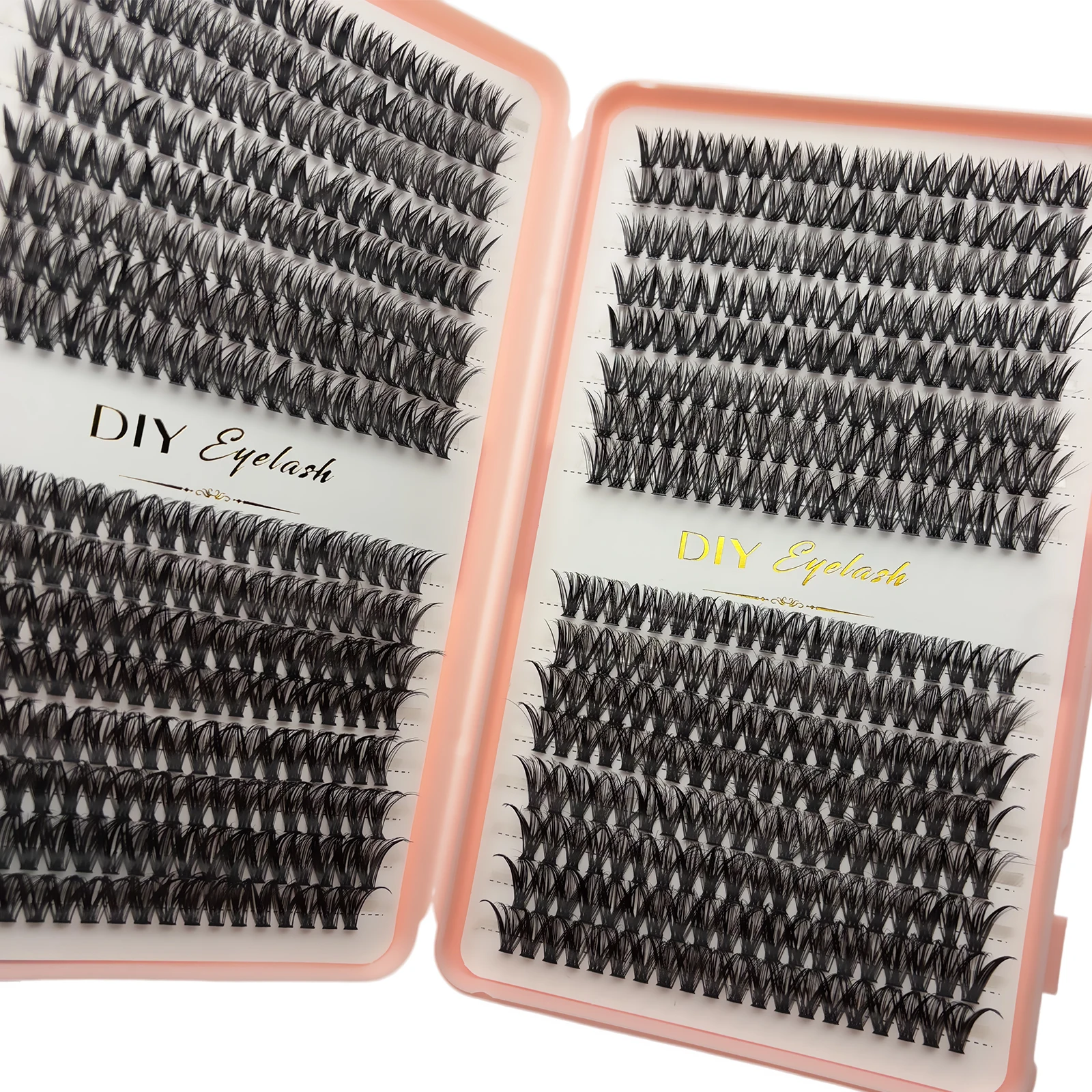 DIY Lash Clusters Kit Individual Lashes Extension 30D 40D D Curl Mix 8-16mm Natural Fluffy Cluster Eyelashes Home Use Makeup
