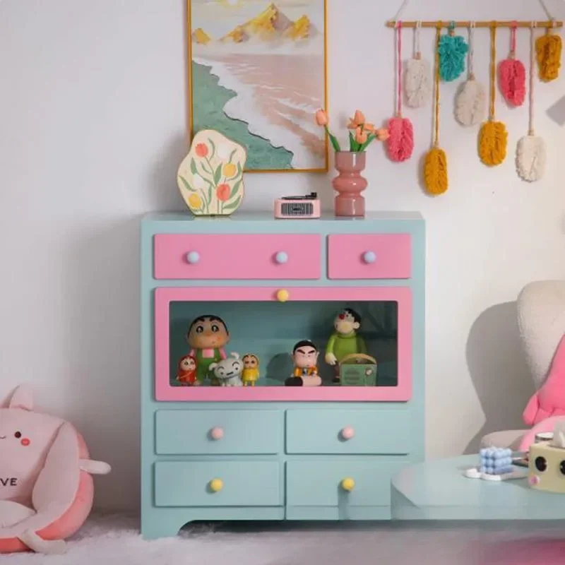 

Modern simple living room sofa side cabinet dopamine Internet celebrity chest cabinet children's toys bedside storage cabinet