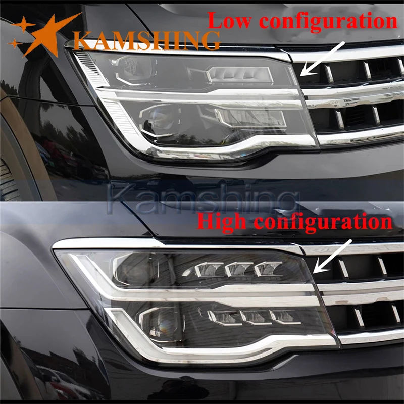 CAPQX Front Bumper Headlight Base Cover For Volkswagen Teramont Atlas 2021-2022 Head Lamp Back House Headlamp Rear Shell