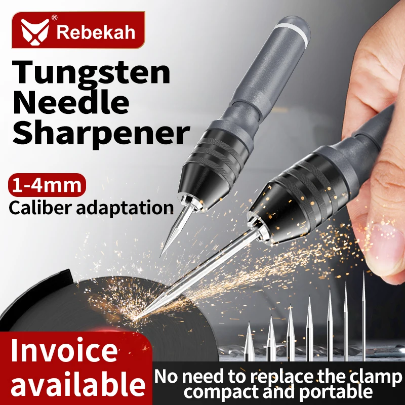 Tungsten Needle Holder Tungsten Electrode Sharpener Argon Arc Welding Tungsten Needle Grinding Clamp Max Diameter 4MM