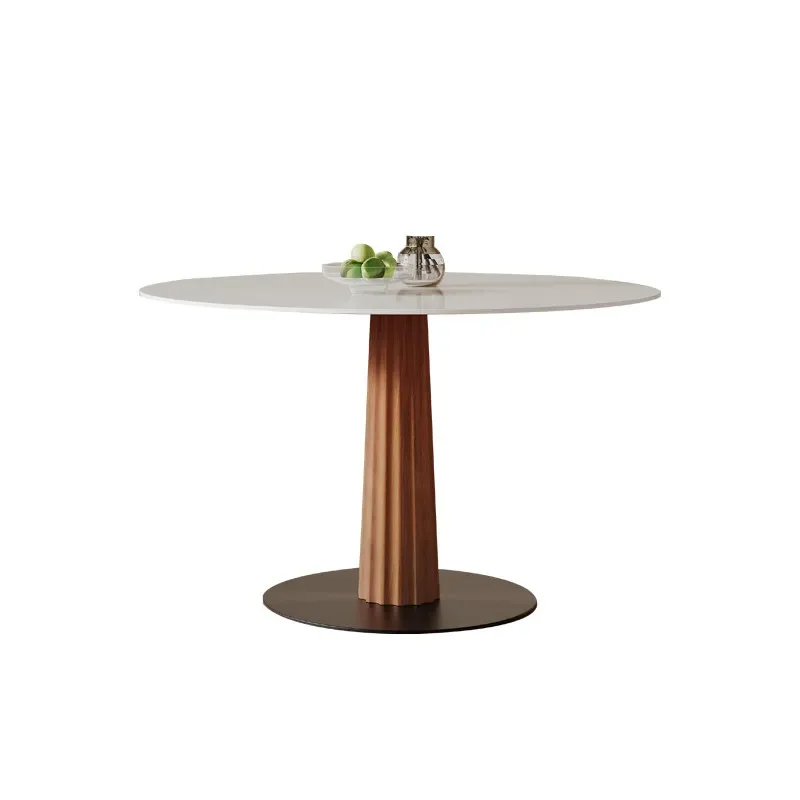 Small Space Round Dining Tables Modern House Kitchen Interior Dining Tables Marble White Mesas De Comedor Balcony Furniture