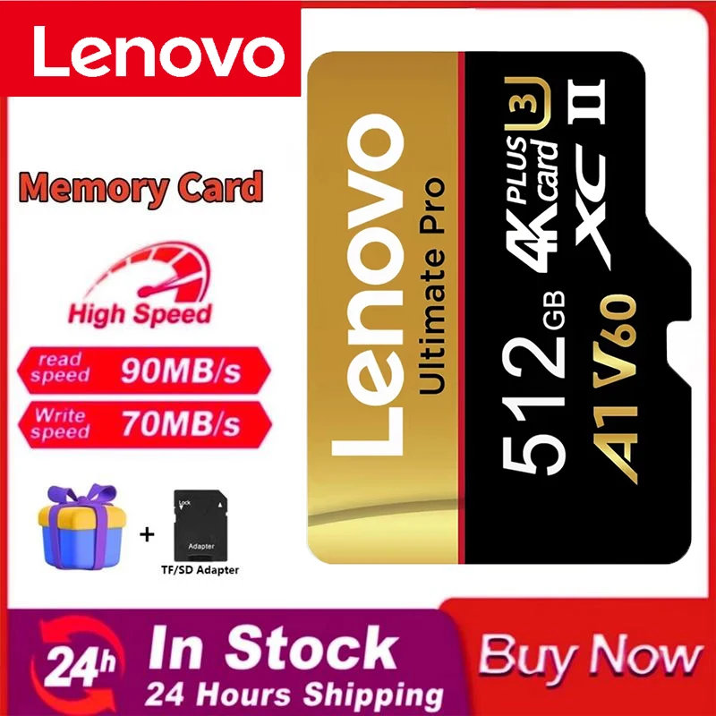 Lenovo Micro TF SD TF Cards 512GB SD Cards Memory Card 256GB 128GB 32GB for Surveillance / Phone / Drone / Dash Cam