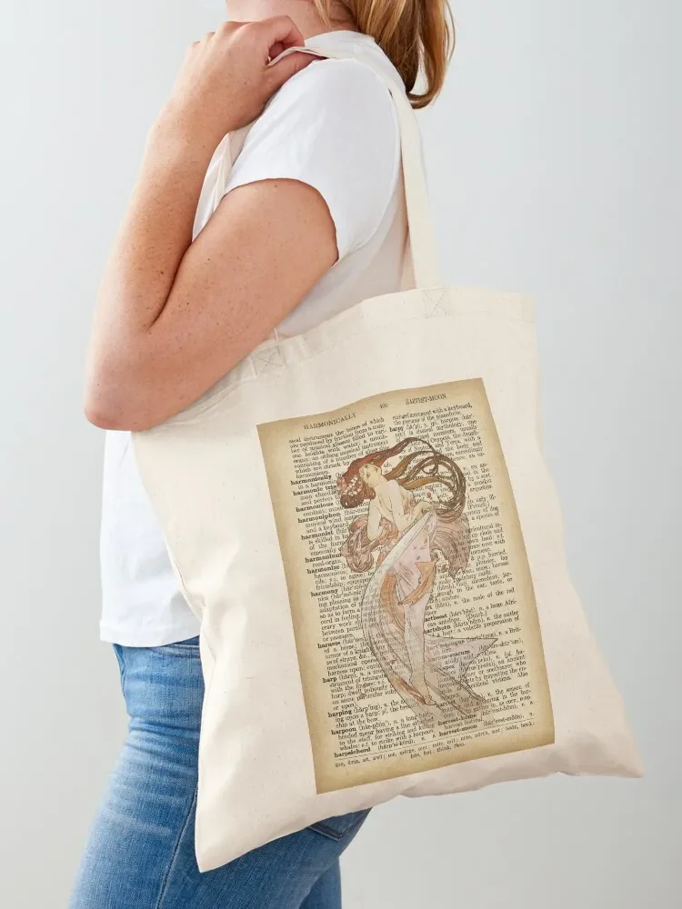 

Dancing in book page - Mucha Tote Bag Women's handbag great bag bags for women Lady bag