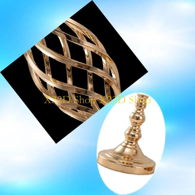 X22D كريستال شرابة الخرز شموع حامل زهرة مزهرية زخرفة ديكور المنزل #1