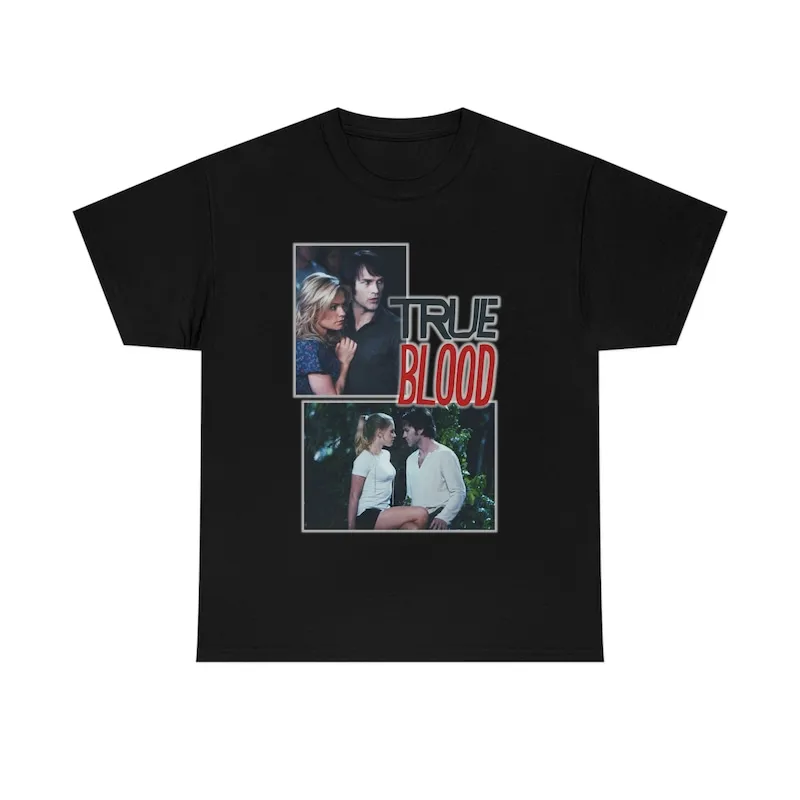 True Blood Bill and Sookie Tee ,Graphic Short Sleeve Crew Neck Cotton T-Shirt