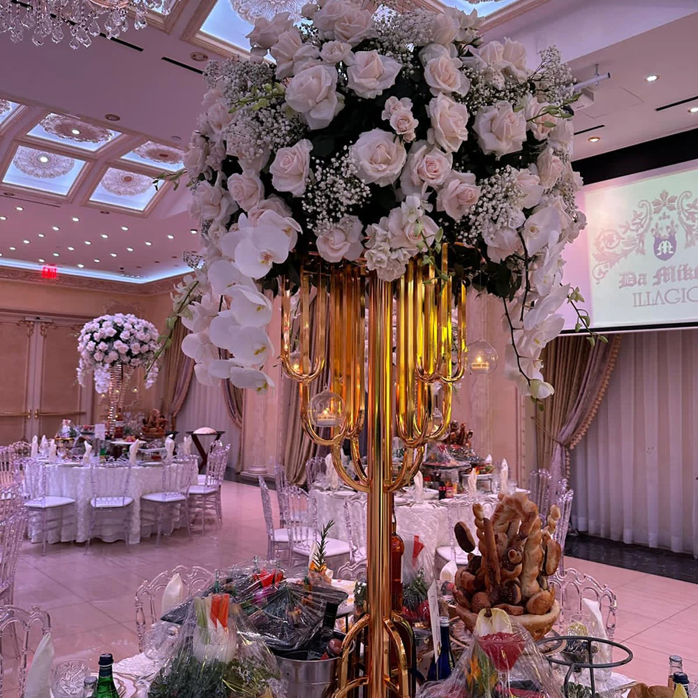 Luxury Wedding Supplies Event 4ft Table Decoration Gold Wedding Centerpieces Tree For Wedding Table Centerpiece