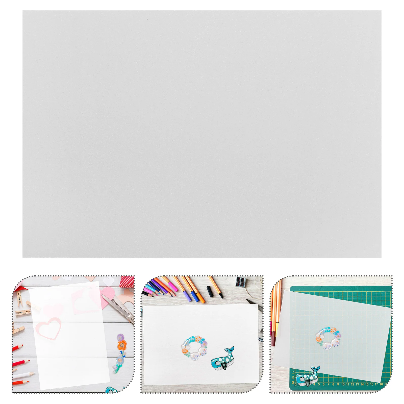 

5Pcs Glow in The Dark Heat Shrink Sheets Printable Clear Plastic Film for DIY Crafts Night Visibility Creative Craft Supplies