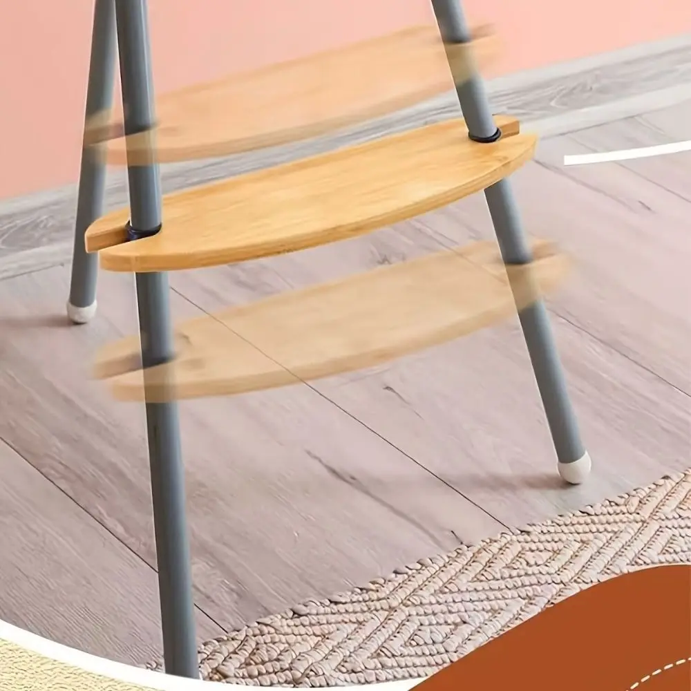 Natural Bamboo Wooden High Chair Footrest Universal 50cm Toddler Chair Footrest Adjustable Baby Highchairs Pedal