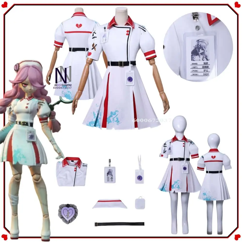 

Hot Game Cosplay Chaser Siren Heather Costume Mad Nurse Role Play Anime Heather Cute White Dress for Women Adult Child Comic Con