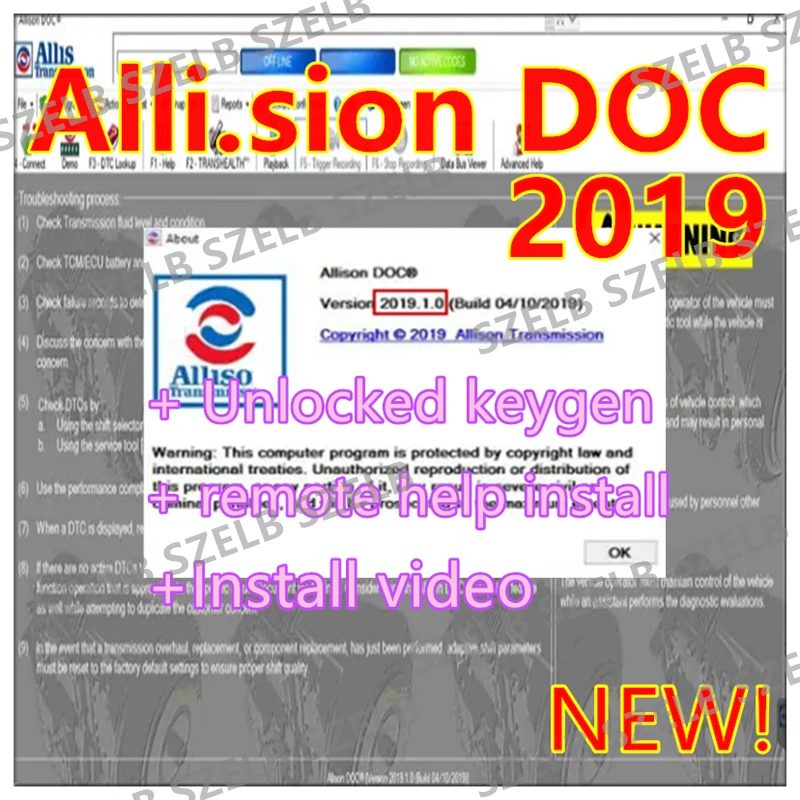 2019 Allison Doc Full Gen 5 Data Files With Programming Allison Transmission Diagnostic Software+ with keygen+ free help install