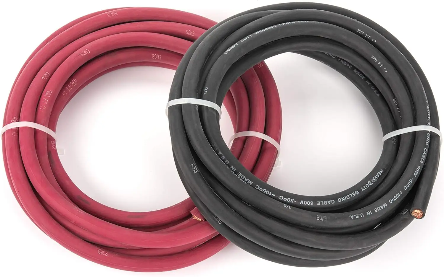 Combo Pack - Black + Red - 25 Feet of Each Color - Made in The