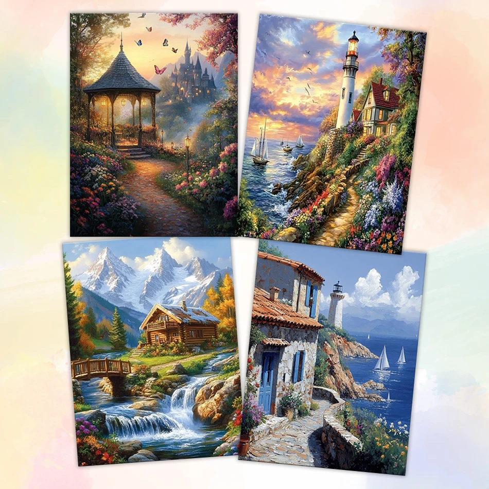 

GATYZTORY Painting By Number Adults New 40x50cm Diy Crafts Picture Drawing Diy Landscape On Canvas Handiwork Acrylic Paint Kit