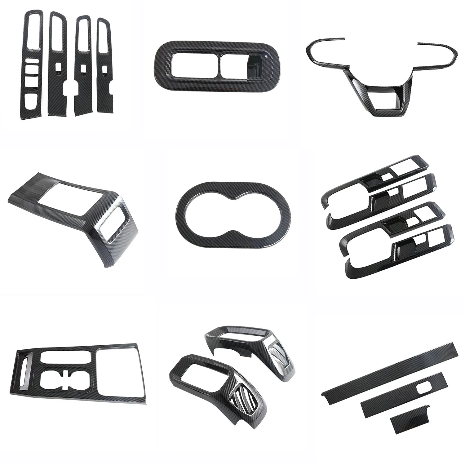 For Chery Jaecoo 7 Jaecoo J7 2024 2025 LHD!!!RHD!!! Carbon Style Interior Decoration Full Kit ABS Car Accessories 18pcs