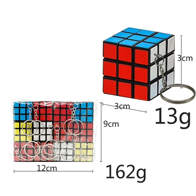 12 stücke Magic Cube Schlüssel bund profession elle 3x3x3 Geschwindigkeit Puzzle Würfel Anhänger Mini Magic Cube Spielzeug Kinder Bildung lernen Geschenk Spielzeug