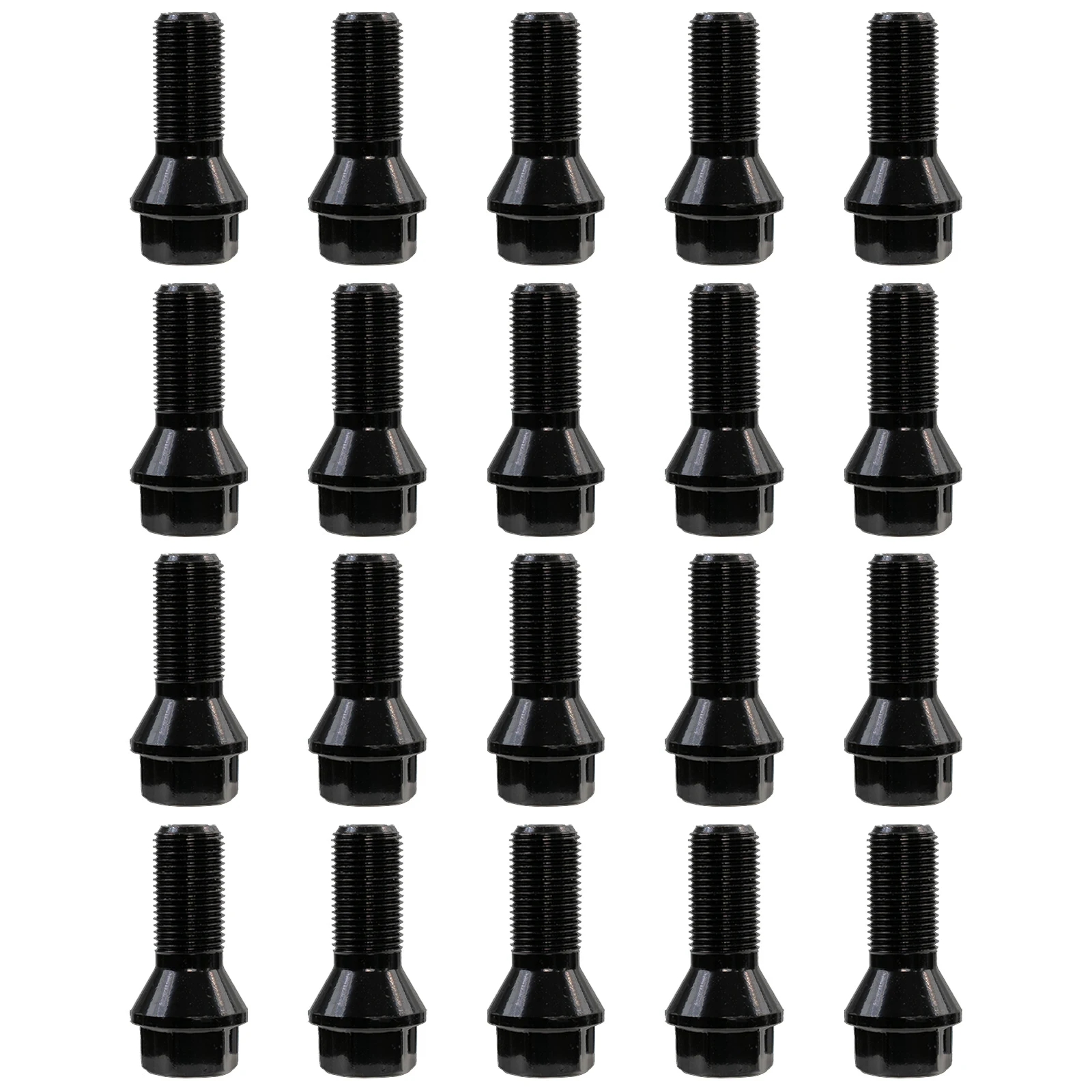 

20 × For BMW X3 X5 X6 E70 E71 F20 F25 428i 528i M4 M5 Z4 Car Wheel Lug Bolts Nut Steel 36136781151 Black Car Standard Accessories