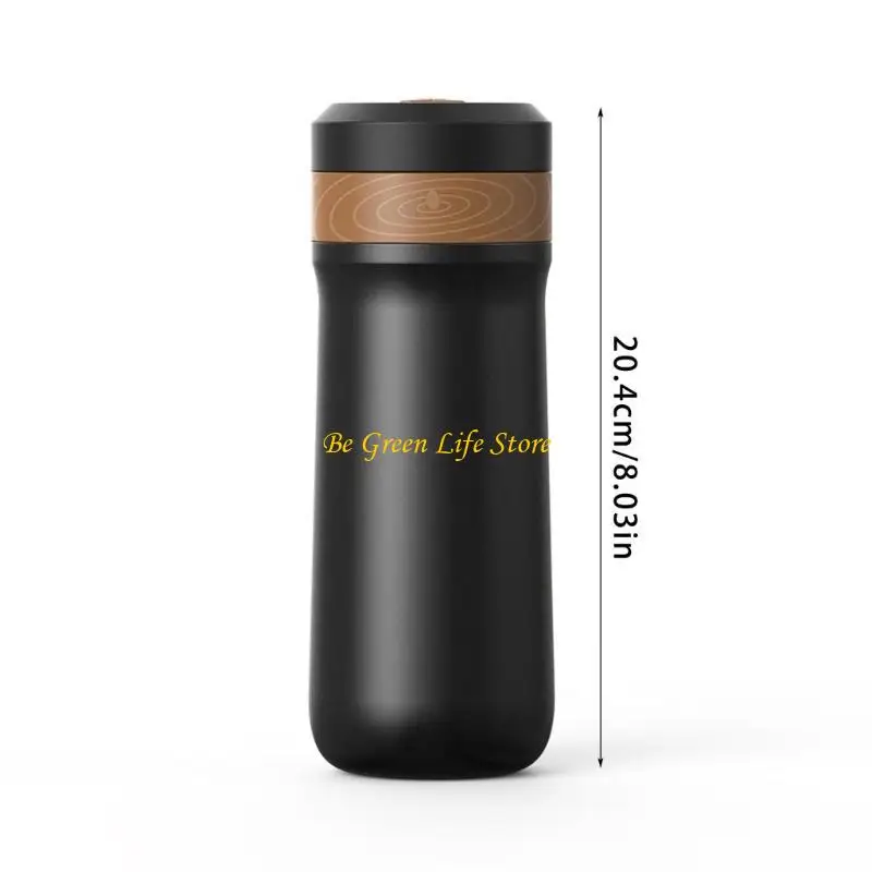 M7DF Изолированная кружка французской прессы для туристических кружков для похода в поход из нержавеющей стали текстуры