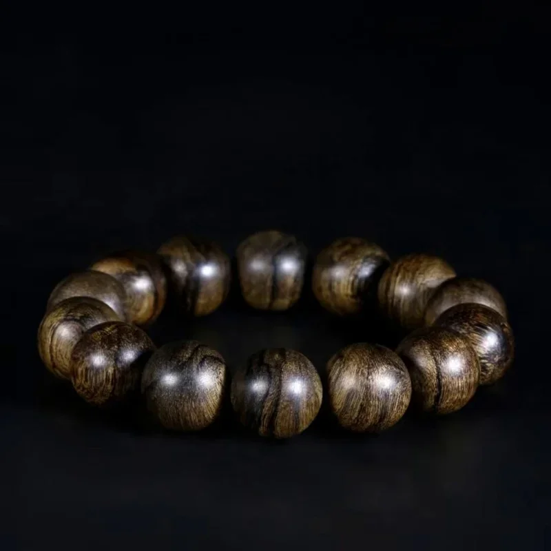 

Natural Qi Nan Agilawood High-Grade Heavy Costustoot Bringing Good Luck and Wealth Buddha Beads Bracelet