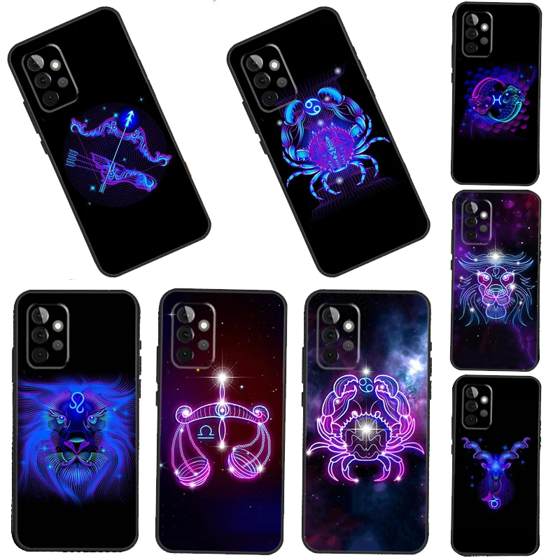 Zodiac Signs Case For Samsung Galaxy A22 A32 A42 A12 A52 A72 A31 A51 A71 A21S A52S A50 A70 Back Cover