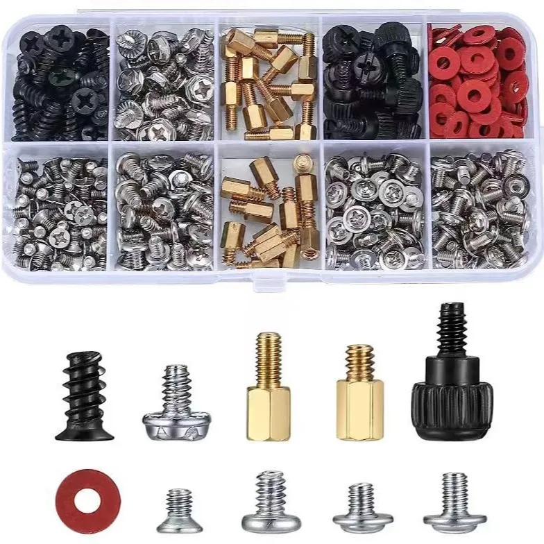 228 Pcs computer case screw kit box, can be combined and matched with box mounted machine screws self tapping