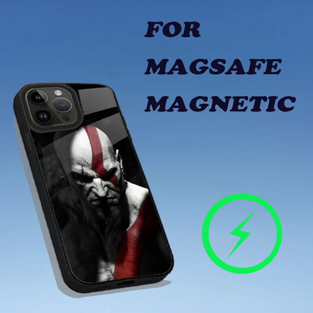 Hot Game G-God of War Phone Case For iPhone 16,15,14,13,12,11,Plus,Pro,Max Mini Magsafe Magnetic Wireless Charging