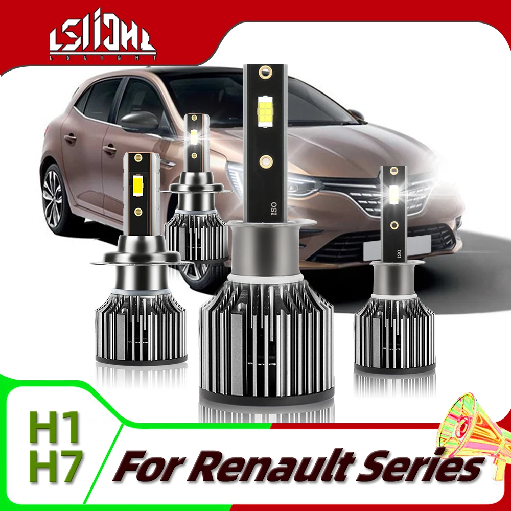 4x LED Headlight Bulb 15000LM Bright Headlamp H1 H7 CSP For Renault Clio Latitude Megane Sandero Duster Logan Scenic Grand Modus