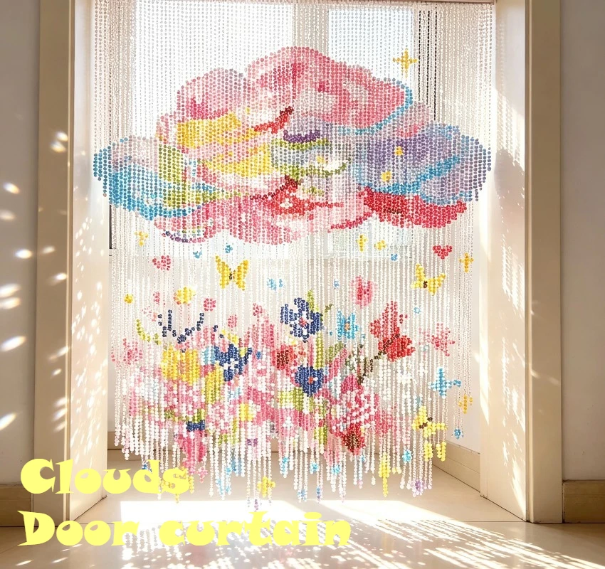 Handmade beaded door curtains hand-woven with a strong sense of atmosphere housewarming gifts handmade lover gifts taking