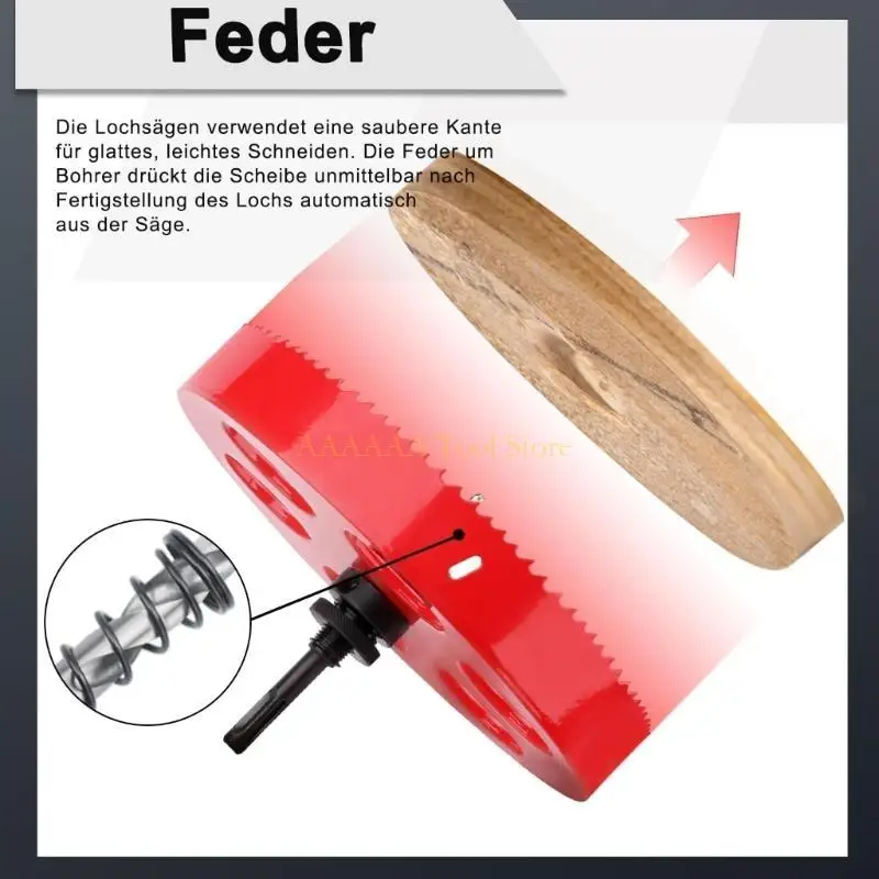 A2BE Bi-Metal Hole 220mm 250mm Bit Bit HSS Steel M42 HLE WOTH CẮT CARPENTRY Tool