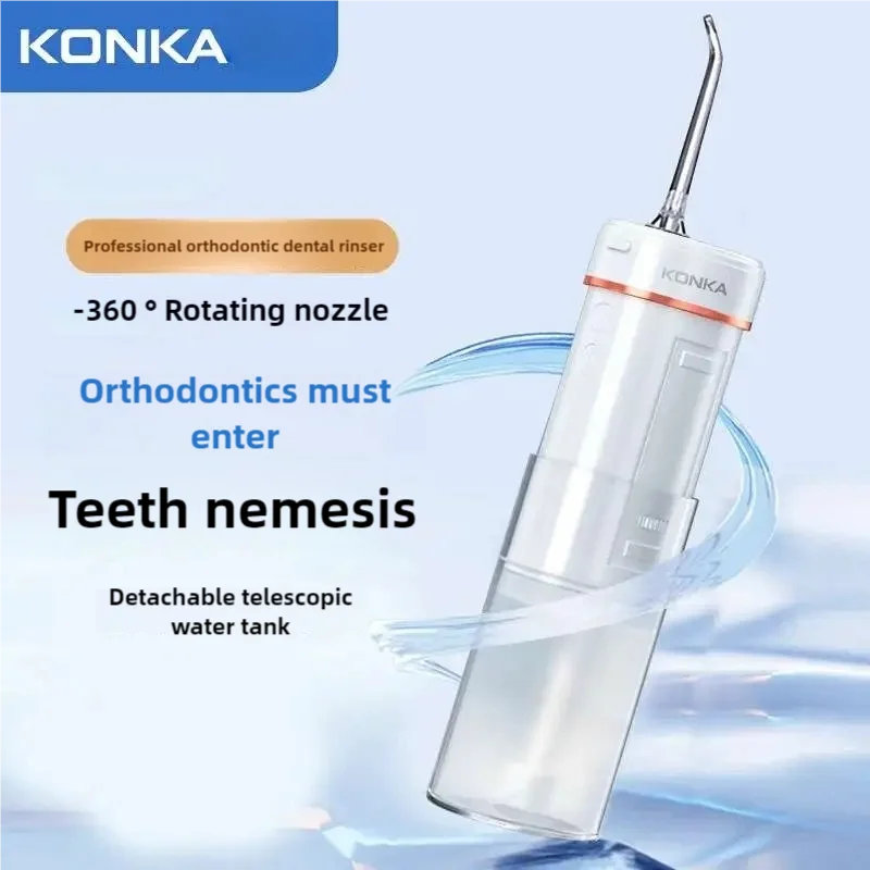KONKA Monddouche Tandheelkundige Waterstraal Monddouche 4 Reinigingsmodi Waterdichte Oplaadbare Monddouche Tandheelkundige Tanden Cleaner