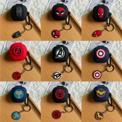 Caroton Case For Samsung Galaxy Buds FE Silicone Soft Protector Cover For Samsung Buds 2 /Live/2pro Headphone Bags With Keyring