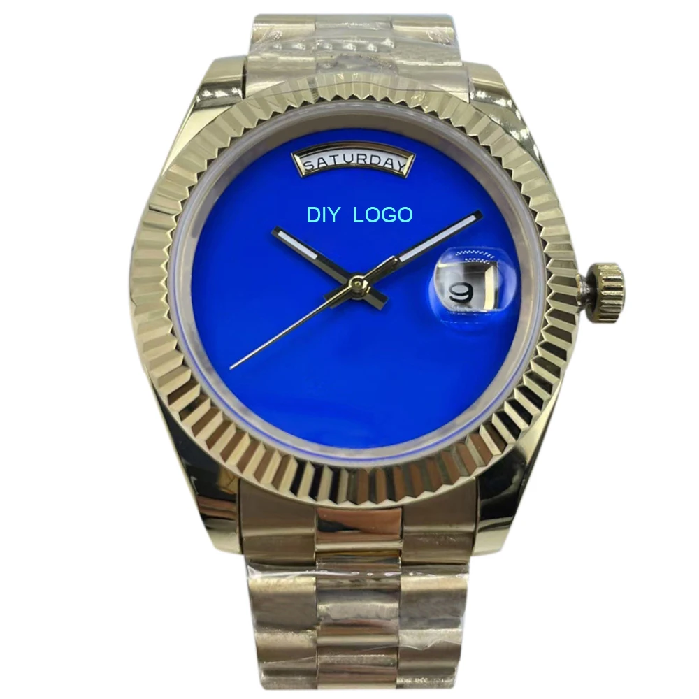 Customized LogoLuxury 41mm men's watch with 904 stainless steel and sapphire mirror, the best gift for men