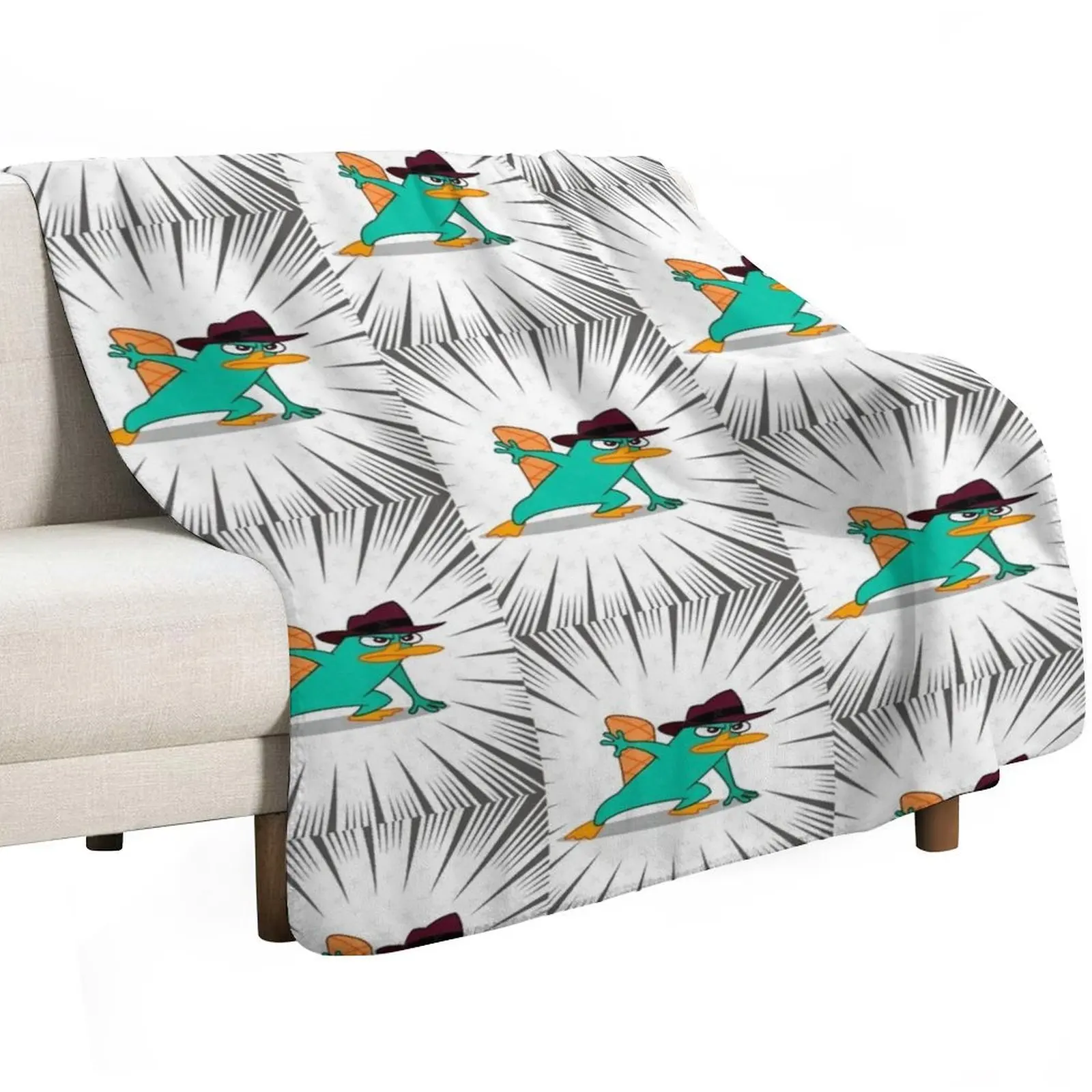 Perry in action agent p Throw Blanket Furrys Blankets For Sofas sofa bed Giant Sofa Large Thin Blankets